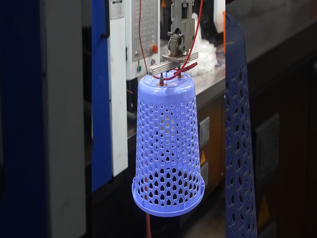 Mass production of PLASTIC BASKETS. Process of VIETNAM company making plastic baskets.