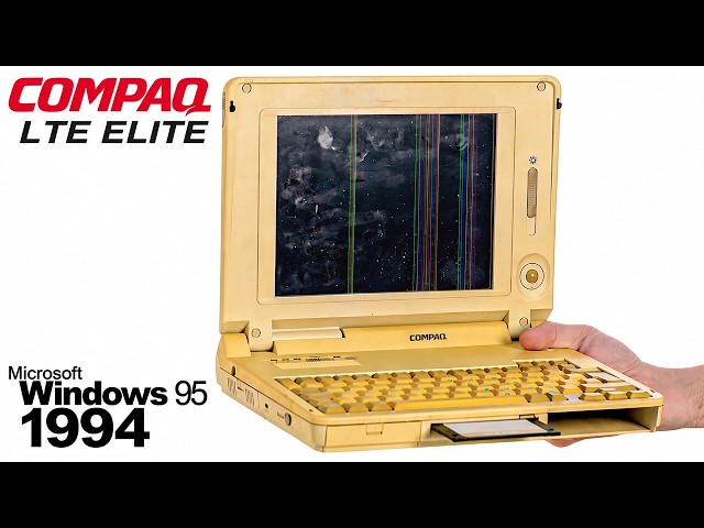 1994 ⚙️ RESTORATION & Repair ✅ VINTAGE Laptop | COMPAQ LTE Elite 💻 MS-DOS Retrogaming machine!