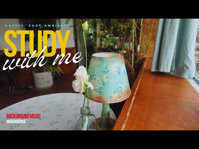 2-HOUR STUDY WITH ME CAFE ☕ | Cozy Rainy Coffee Shop + Chill Beats | Pomodoro 50/10