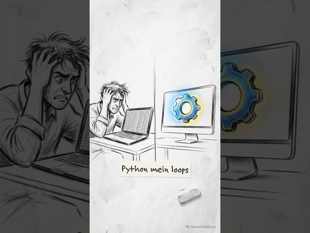 social Day 6 Short Tm Title: Python Loops आसान तरीके से 🐍 | Day 6 | Beginners 🚀:#Shorts #Python