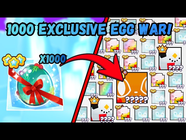 1,000 Exclusive Egg Wars in Pet Simulator 99! 💎180B!