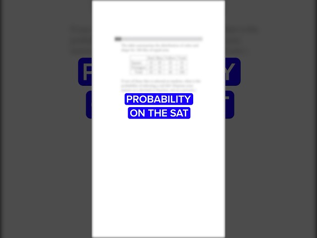 SAT Practice Test #4 - Math - Module 2 - Question #13 #Shorts #probability #math #SAT
