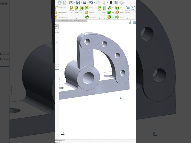 Apply multiple holes with two different types of methods in solidworks 😀 #shorts #ytshorts