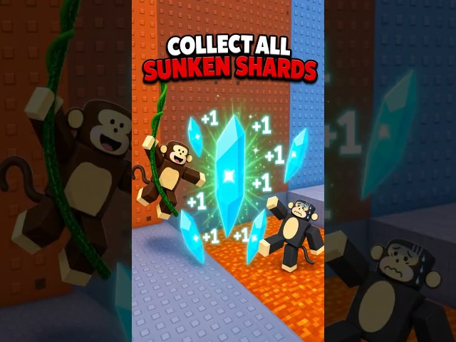 How to find all sunken shards in speed monkey escape #roblox