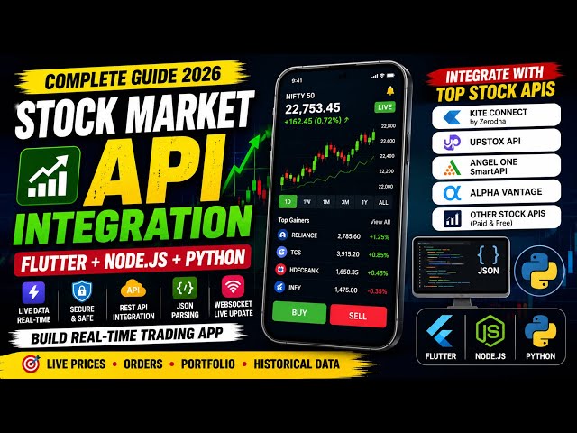 How to Integrate Stock Market APIs? 📈 | Flutter + Node.js + Python Complete Tutorial 2026
