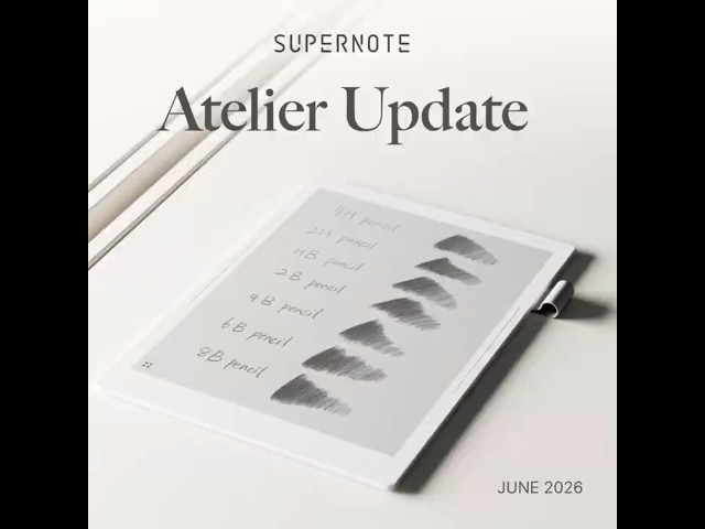 Supernote Atelier Update: Pencil Brush Refined, Adjustable Reference Opacity