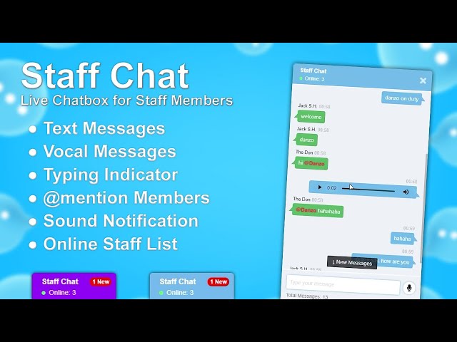 Staff Chat - Live Chatbox for Staff Members