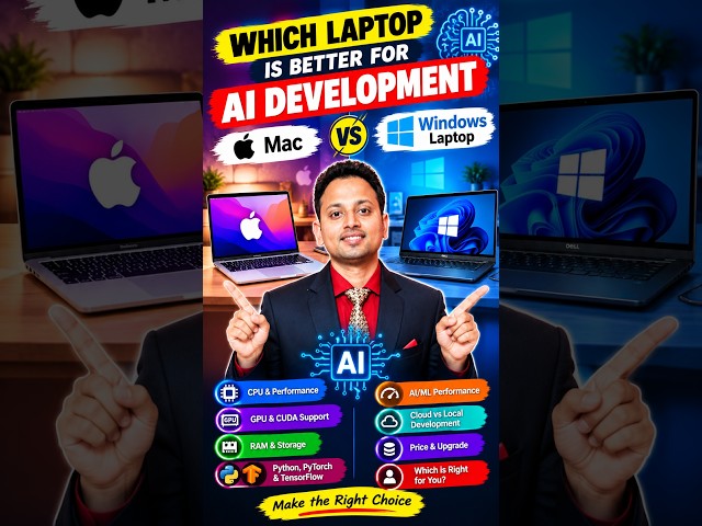 Mac or Windows PC: Which is better for AI development? #AI #aicareers #aisolutions #aifoundry