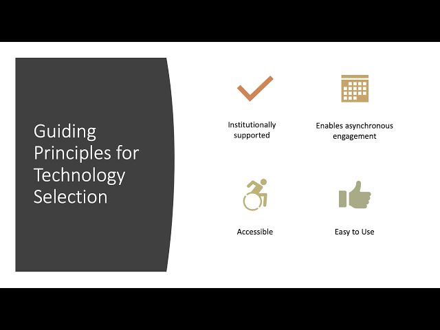 Guiding Principles for Technology Selection