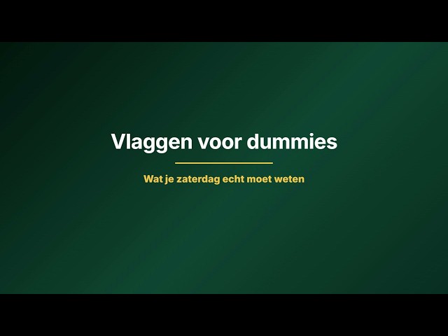 Vlaggen voor dummies: wat je zaterdag echt moet weten
