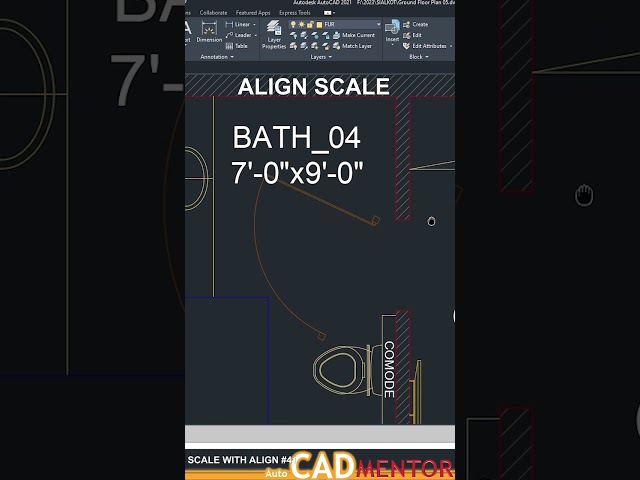 Align Scale #41 | AutoCAD tutorial for beginners | AutoCAD basics
