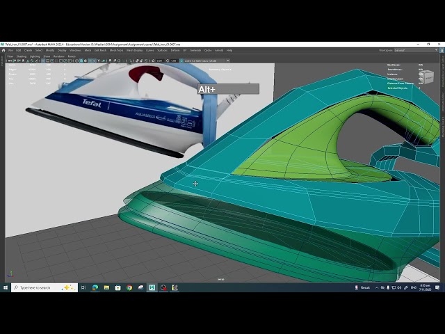 WK5 - Modeling Demonstration Tefal Iron Modeling Process Part 4