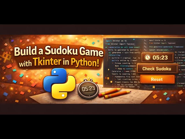 Create Sudoku Game in Python Using Tkinter in 2 minutes | Python small game Project for Beginners 