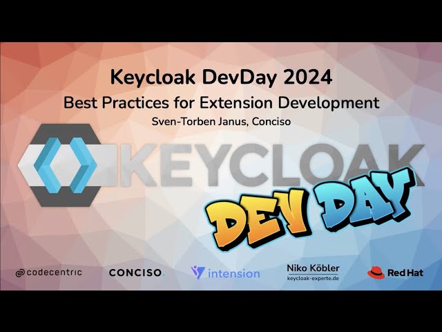 #Keycloak DevDay 2024:  Best Practices for Extension Development (Sven-Torben Janus, Conciso)