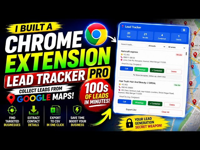Find 100s Of Clients From Google Maps With This Chrome Extension | Lead Tracker Pro For Google Map.
