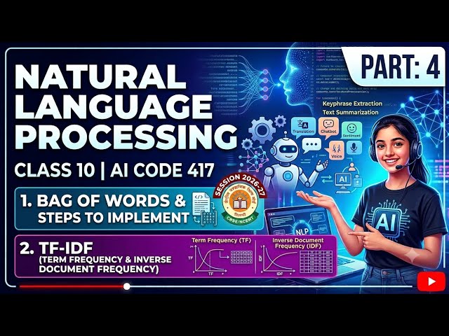 Natural Language Processing (NLP) Part 4 | Bag of Words & TF-IDF | Class 10 AI 417 | 2026-27