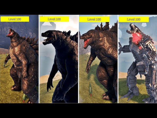 All 100 Lvl Godzilla's Which Is Stronger ?  I Kaiju Universe