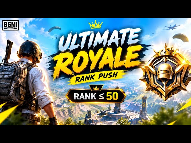 ULTIMATE ROYAL RANK PUSH DAY 2 || TARGET TOP 50 💪🏻🥵(EPIC IS LIVE) #bgmi #10kd  #shots #bgmilive