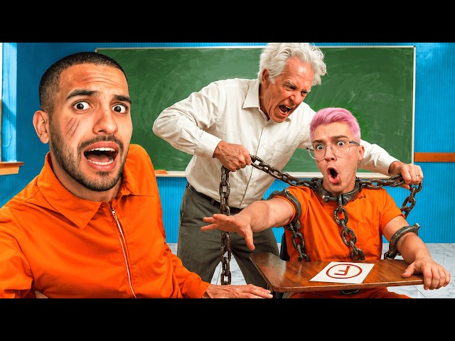 I Survived the WORST SCHOOL for 24 HOURS! (ft. Jeanfils, Arad)
