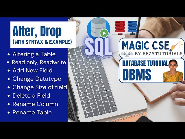 2.3 Alter Table, Drop Table| Delete table structure | DDL Command | ADD | Modify column SQL