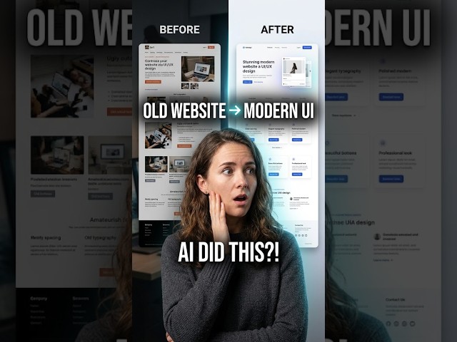 I Gave AI an Old Website… The Result Surprised Me 🤯 #figma #uidesign #aidesign #figmatutorial
