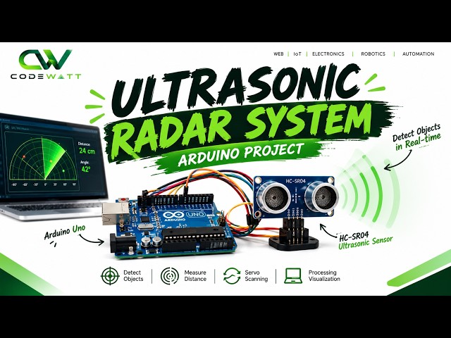 Building a Ultrasonic Radar System using Arduino Uno!