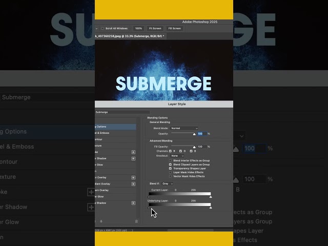 Blend Text Into Images with Layer Styles & Blend If in Adobe Photoshop | Quick Composite Trick