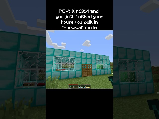 POV: You just finished your house you built in “Survival” mode | #shorts #minecraft