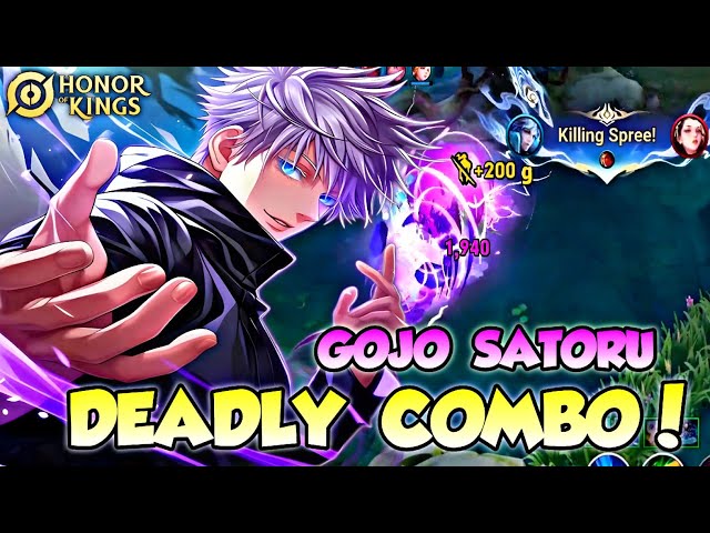 DEADLY COMBO! Gojo Satoru Pro Gameplay Technique - Best Hero Jungle 100% High Damage | HOK