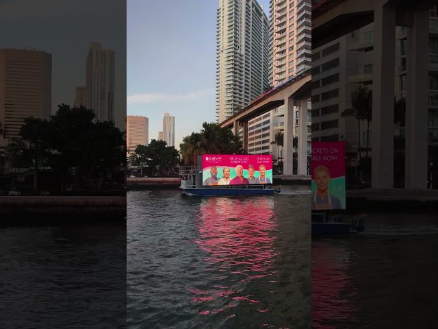 Advertisement Boat on Miami River