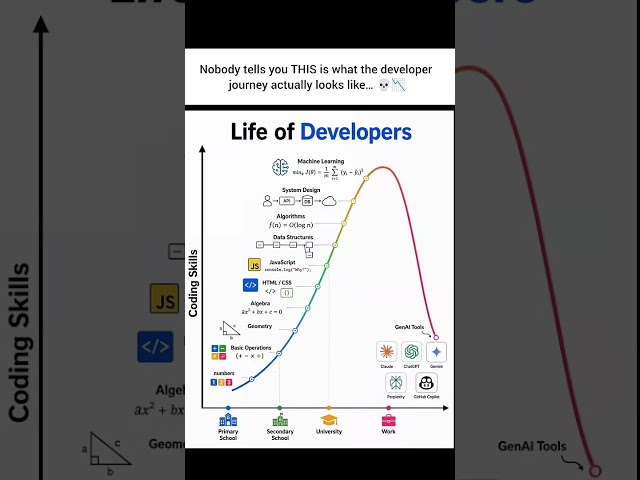 Nobody Tells You What the Developer Journey REALLY Looks Like 💀📉#developer #coding#codnestbyshahzaib
