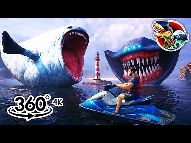 360 Jet Ski Adventure With Bloop and El Gran Maja like Sea Monsters | VR Experience 4K