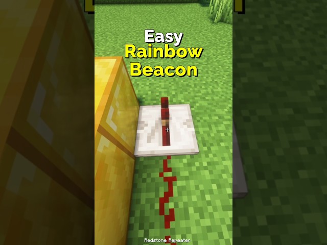 Rainbow Beacon in Minecraft – Redstone Tutorial | CupSapling #minecraft #redstone #shorts