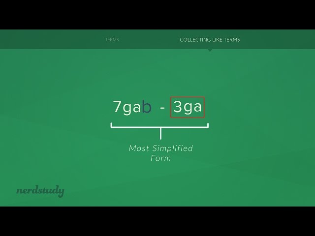 Terms and Collecting Like Terms