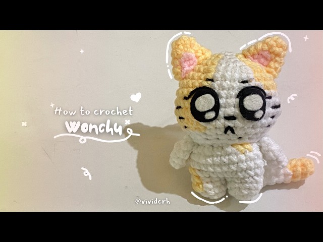 How to Crochet Enchin Wonchu (Jungwon) 🐈 | Step by Step Amigurumi Tutorial