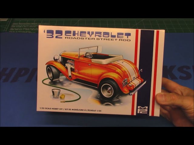 1932 Chevy Roadster Custom Hot Rod 327 V8 1/25 Scale Model Kit Build How To Assemble Paint Decals