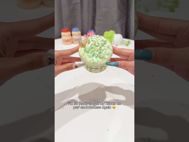 @pinksugarslimey slime review! ft. whipped pear creme 🤤 #slimeasmr #sizzly #satisfying #fruit