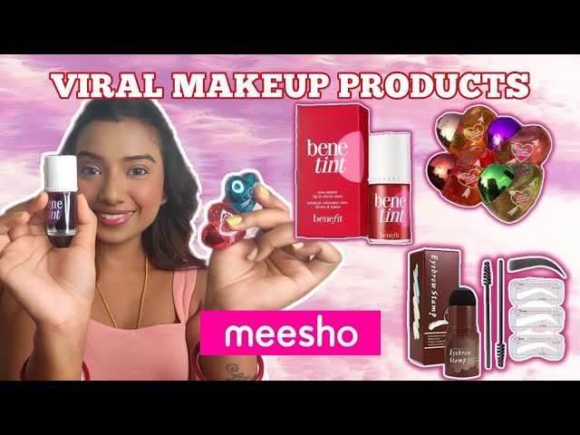 Testing Viral Makeup Products from Meesho || #meeshofinds #viralproduct #dupes #meesho #subscribe