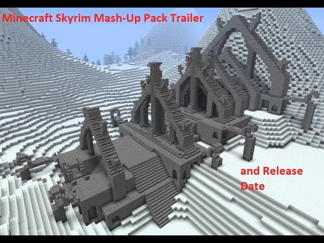 Minecraft Xbox 360- Skyrim Mash-up Pack Trailer and Release Date!