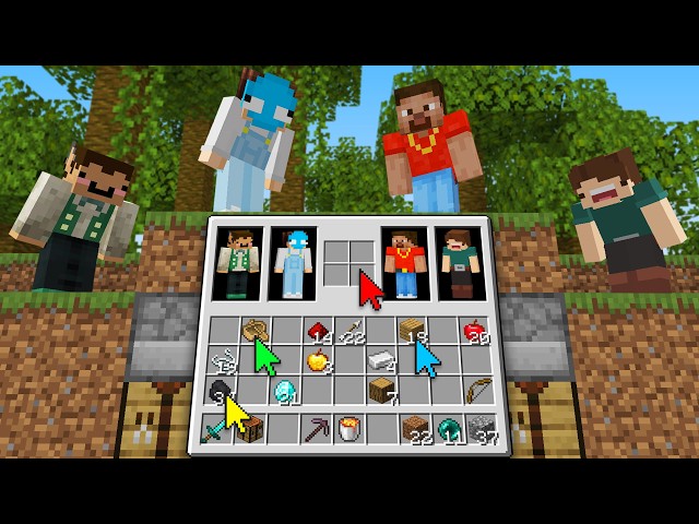 Minecraft, But I Forced Youtubers To Share Inventories..