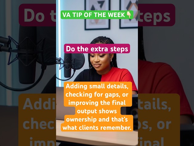 Good VAs complete tasks.Great VAs go one step further. #virtualassistant #vatips #vacoach