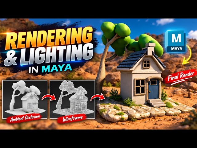 Rendering & Lighting in Maya 🔥 | Complete 3D Render Tutorial for Beginners #maya 