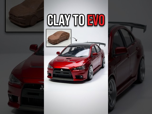 I built super realistic clay Mitsubishi #mitsubishi #jdm #art