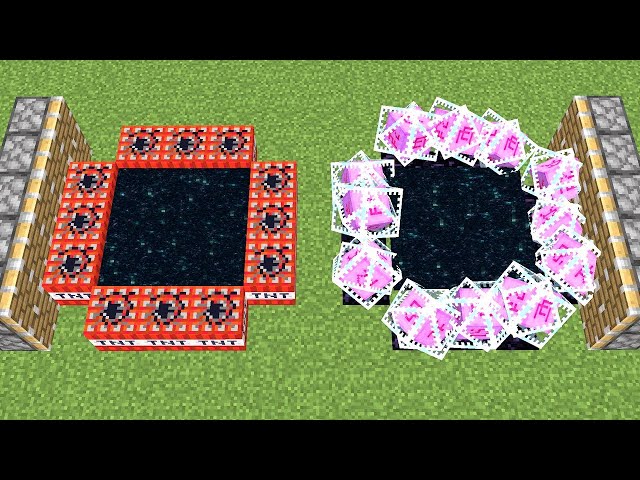 tnt portal + end crystal portal =  / minecraft​ memes