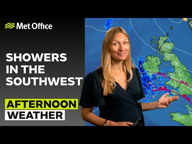 25/08/2026 - Dry for most - Afternoon Weather Forecast UK - Met Office Weather