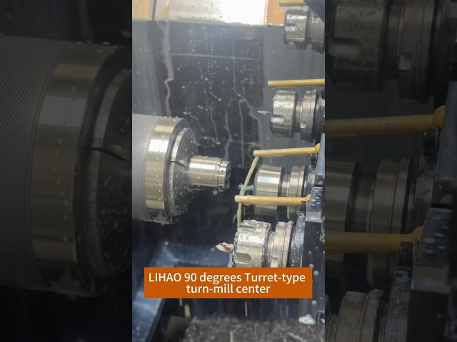 LIHAO 90 degrees Turret-type turn-mill center #cnc #cncmill #machine #factory