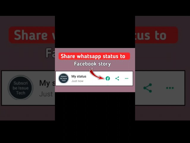 Whatsapp Status to Facebook Story New Update