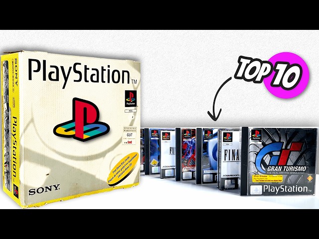 Unboxing the PS1 and its 10 best selling Games + Gameplay