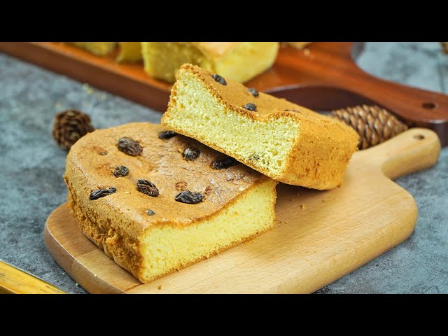The recipe for making raisin sponge cake is absolutely delicious