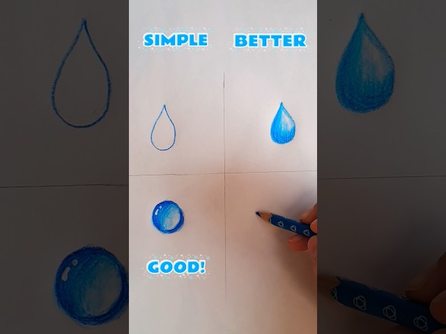 How to draw perfect water drop!😱😍💧 #drawing #tutorial #shorts